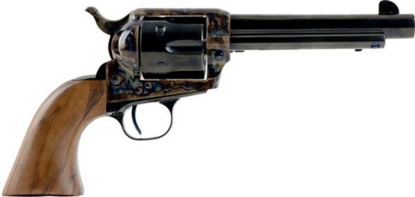 Standard Mfg Single Action Revolver 45 Colt 4.75" Barrel, Blue/Case Hardened, Walnut 2 Pc Grip