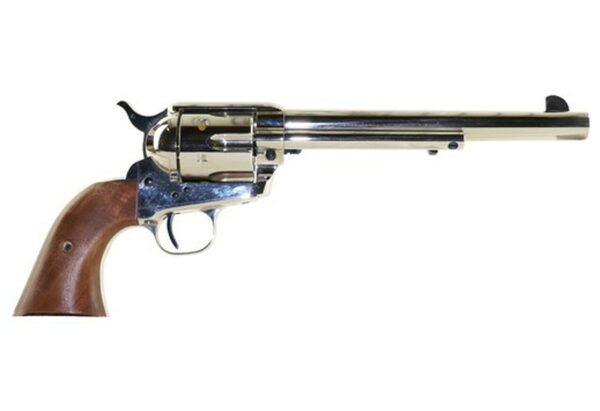 Standard Mfg Single Action Revolver 45 Colt 7.5" Barrel, Nickel Plated, Walnut 2 Pc Grip