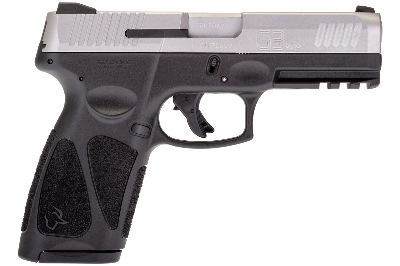 Taurus G3 9mm, 4" Barrel, Manual Safety, SS Slide, Black, 10rd - Concealed Carry Guns | The Gun Shop