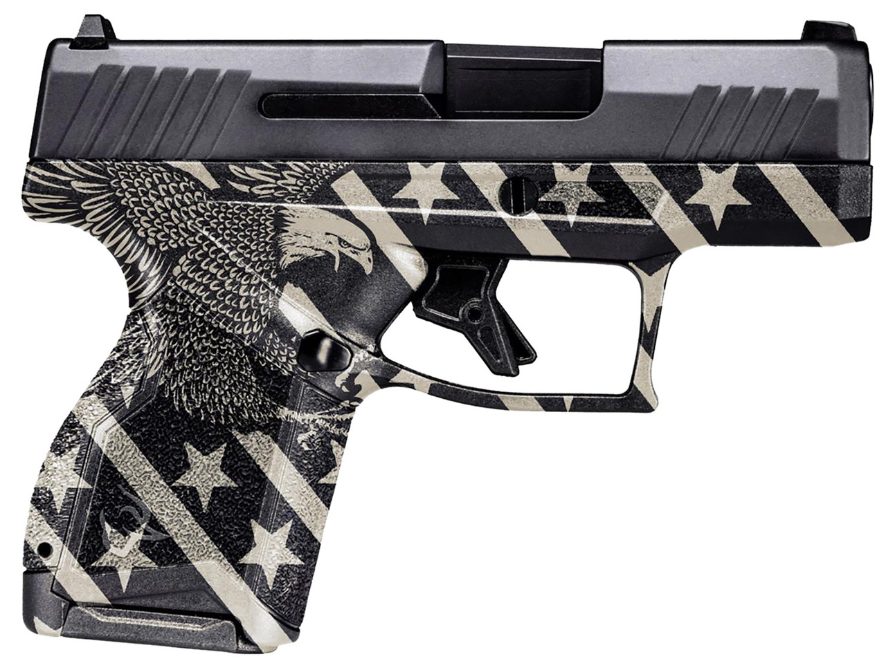 Taurus GX4 9mm, 3.06" Barrel, Black, Eagle/Flag Grip, 10rd - Taurus | The Gun Shop