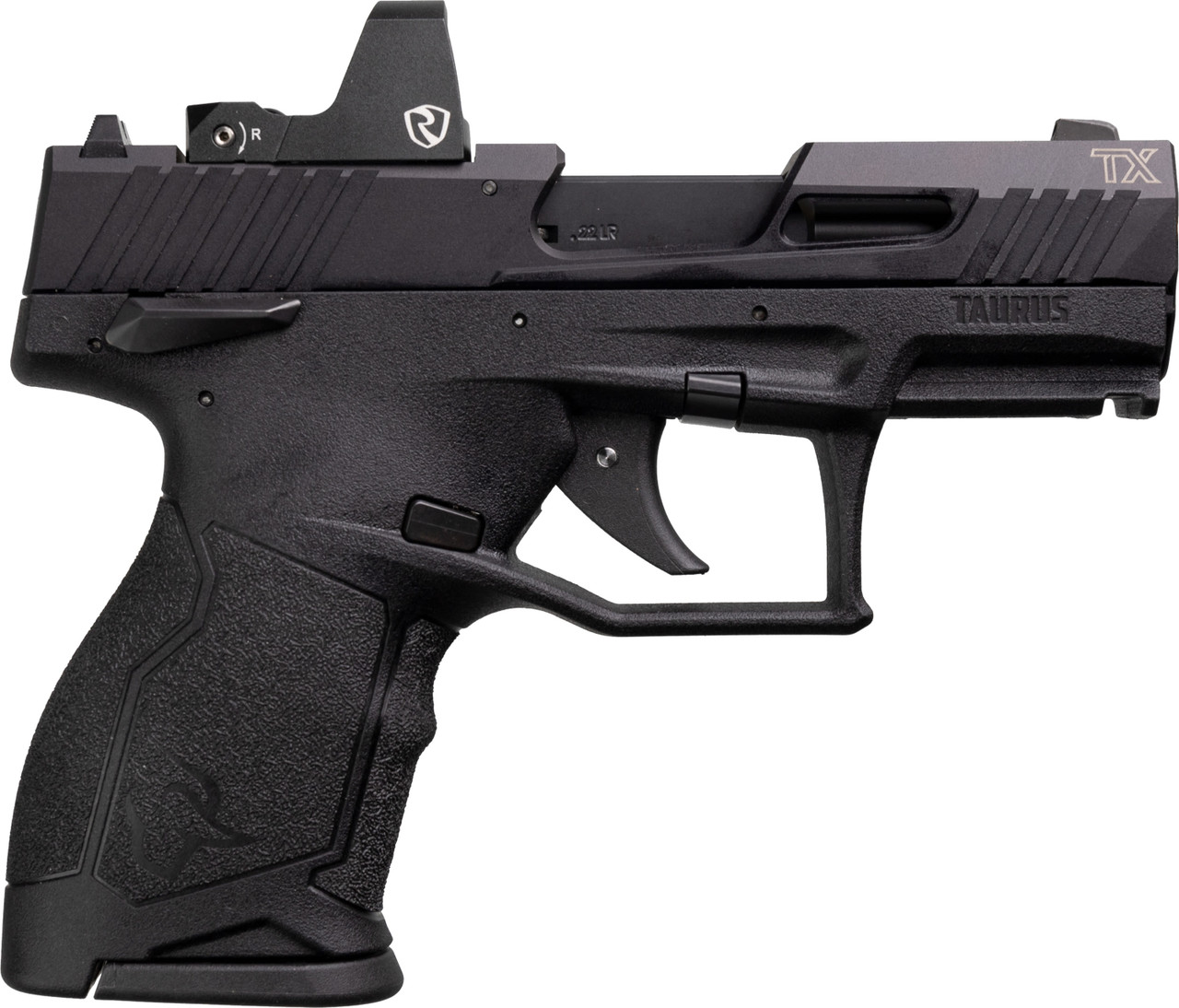 Taurus TX22 22 LR, 3.6" Threaded Barrel, Black, Riton Red Dot Sight, 10rd - Taurus | The Gun Shop