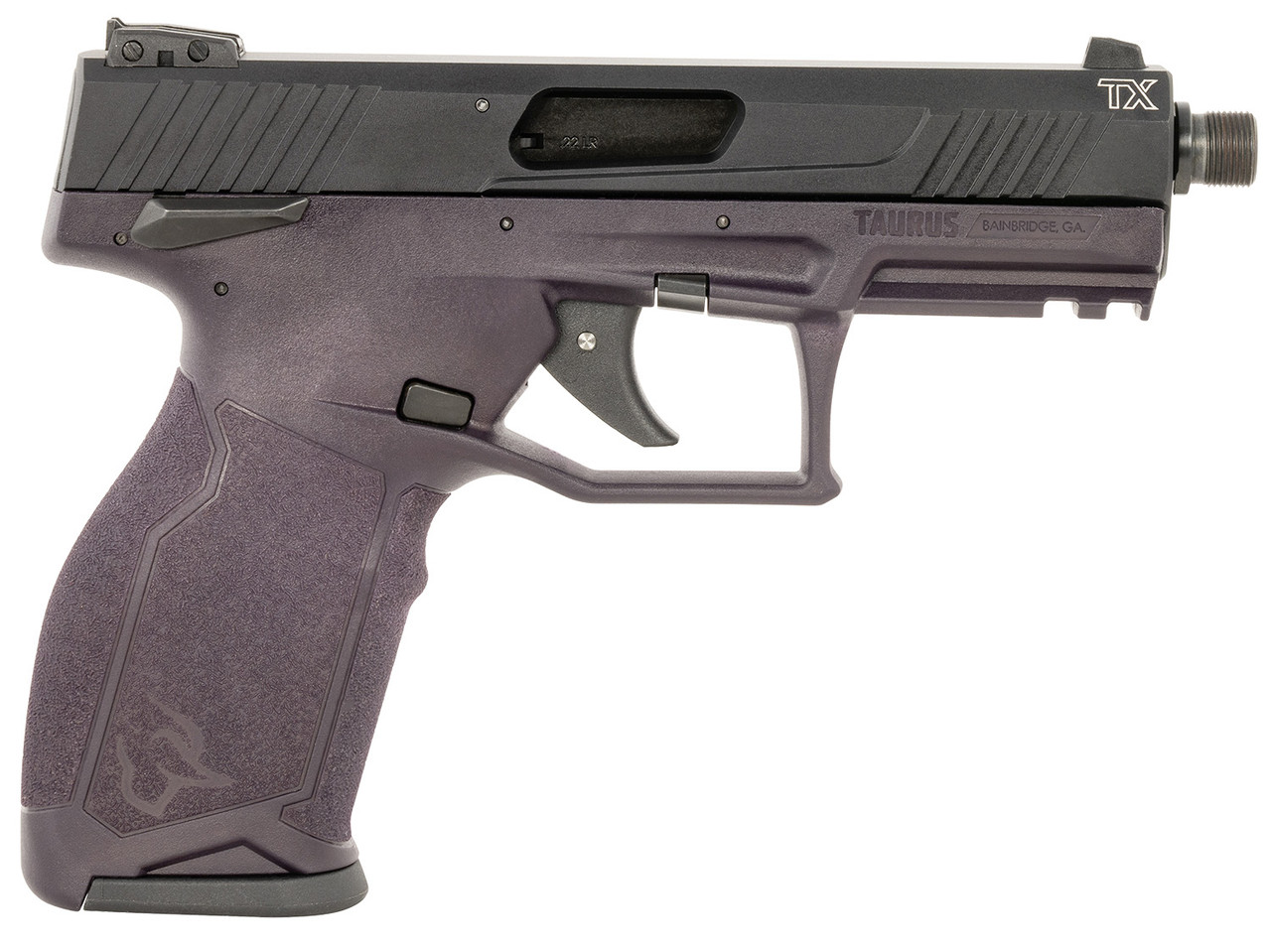 Taurus TX22 22 LR, 4" Threaded Barrel, Purple Wine Frame, Black Slide, 10rd - Taurus | The Gun Shop