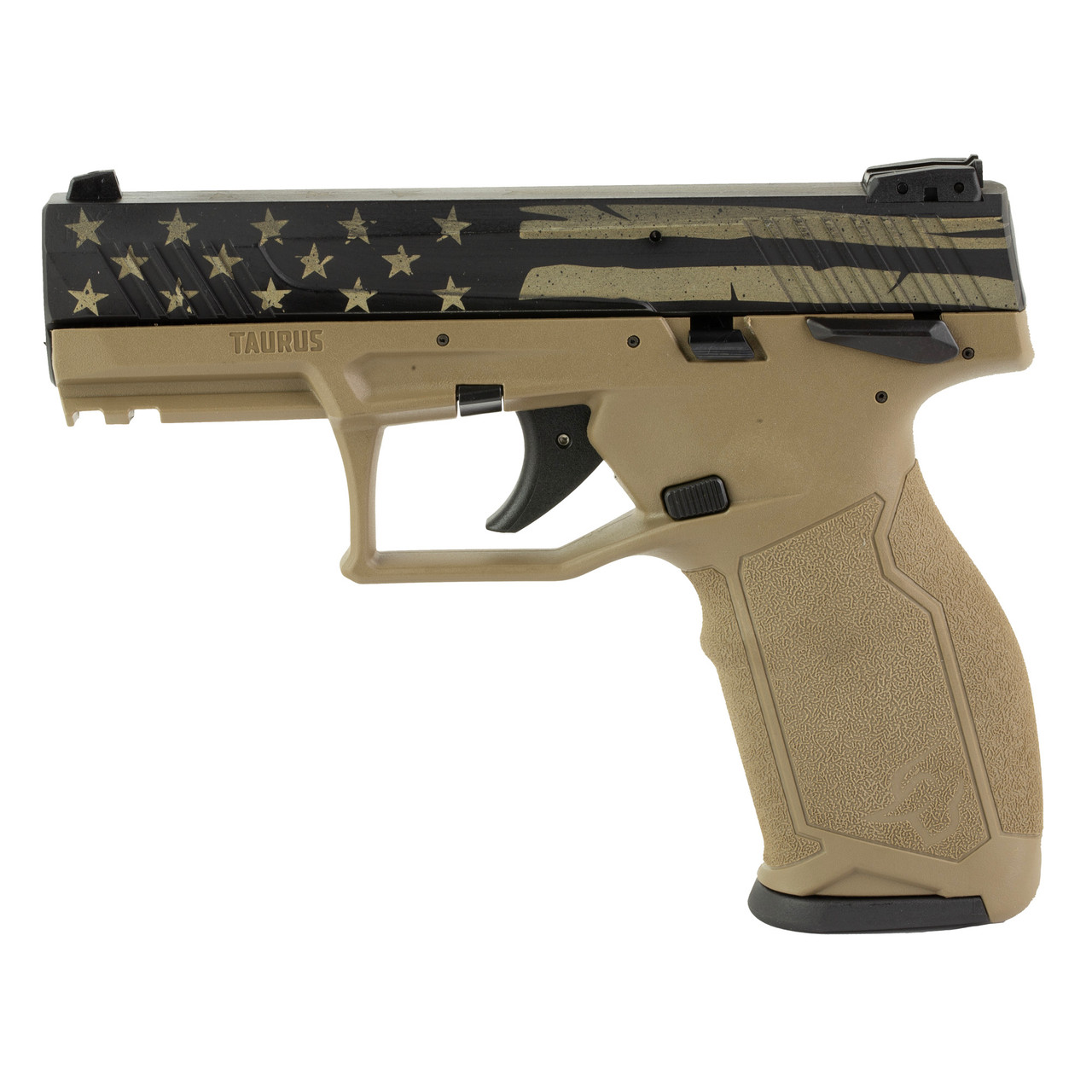 Taurus TX22 22 LR, 4.1" Barrel, FDE, US Flag Distressed, 16rd - Taurus | The Gun Shop