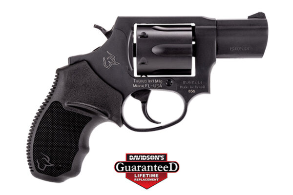 Taurus, 856, Revolver, Small Frame, .38 Special, 2" Barrel, Steel Frame, Black, Rubber Grips, Fixed Sights, 6 Round - Concealed Carry Guns | The Gun Shop