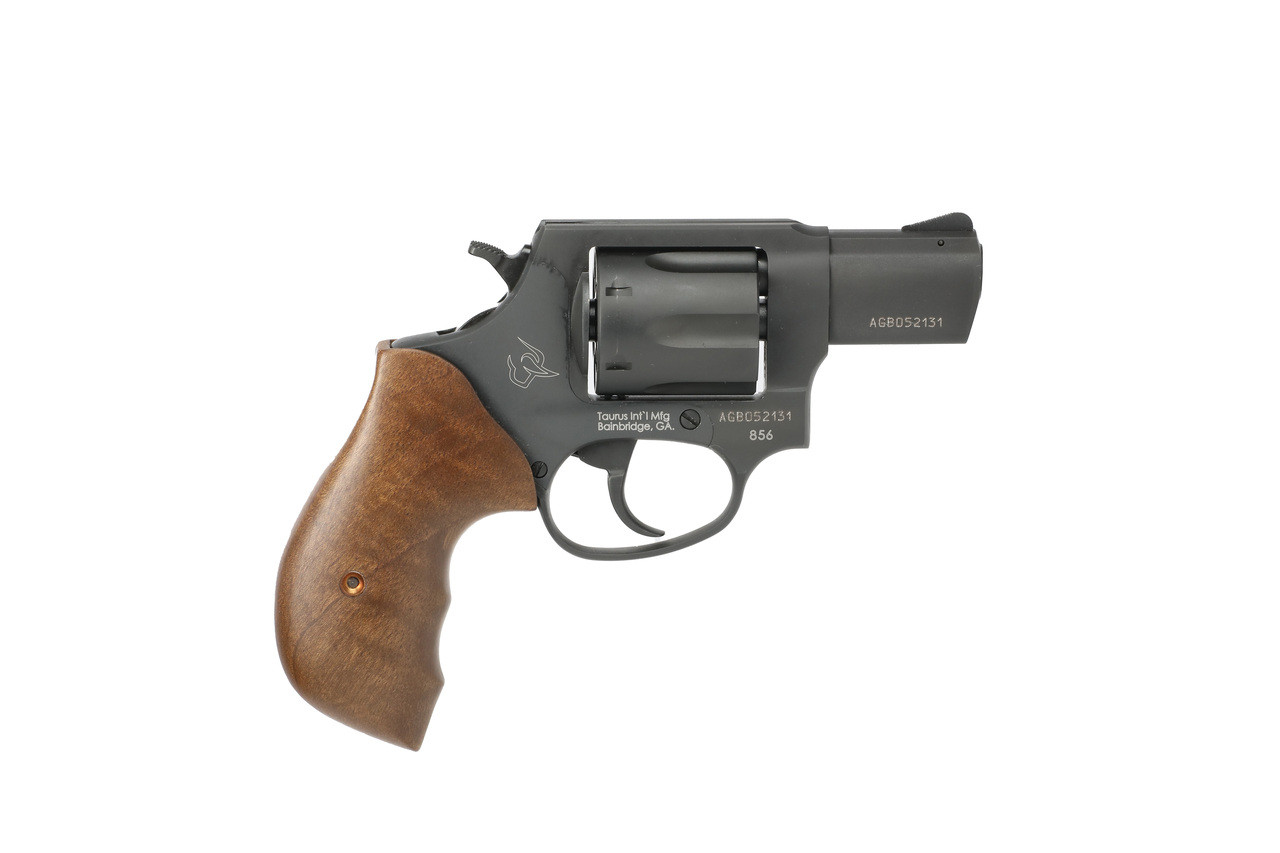 Taurus 856 38 Special, 2" Barrel, CA Compliant, Black Frame/Cylinder, Walnut Grip, 6rd - California | The Gun Shop