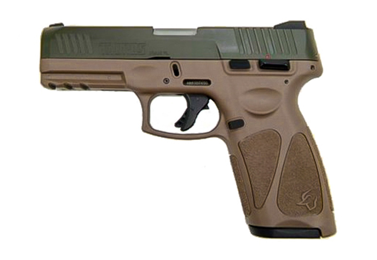 Taurus G3 9mm, 4" Barrel, Adj. Rear/White Dot Front, ODG/Brown, 15rd/17rd - Concealed Carry Guns | The Gun Shop
