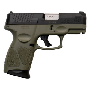 Taurus G3C 9mm, 3.26" Barrel, MTS, Adjustable Rear, Black/OD Green, 12rd