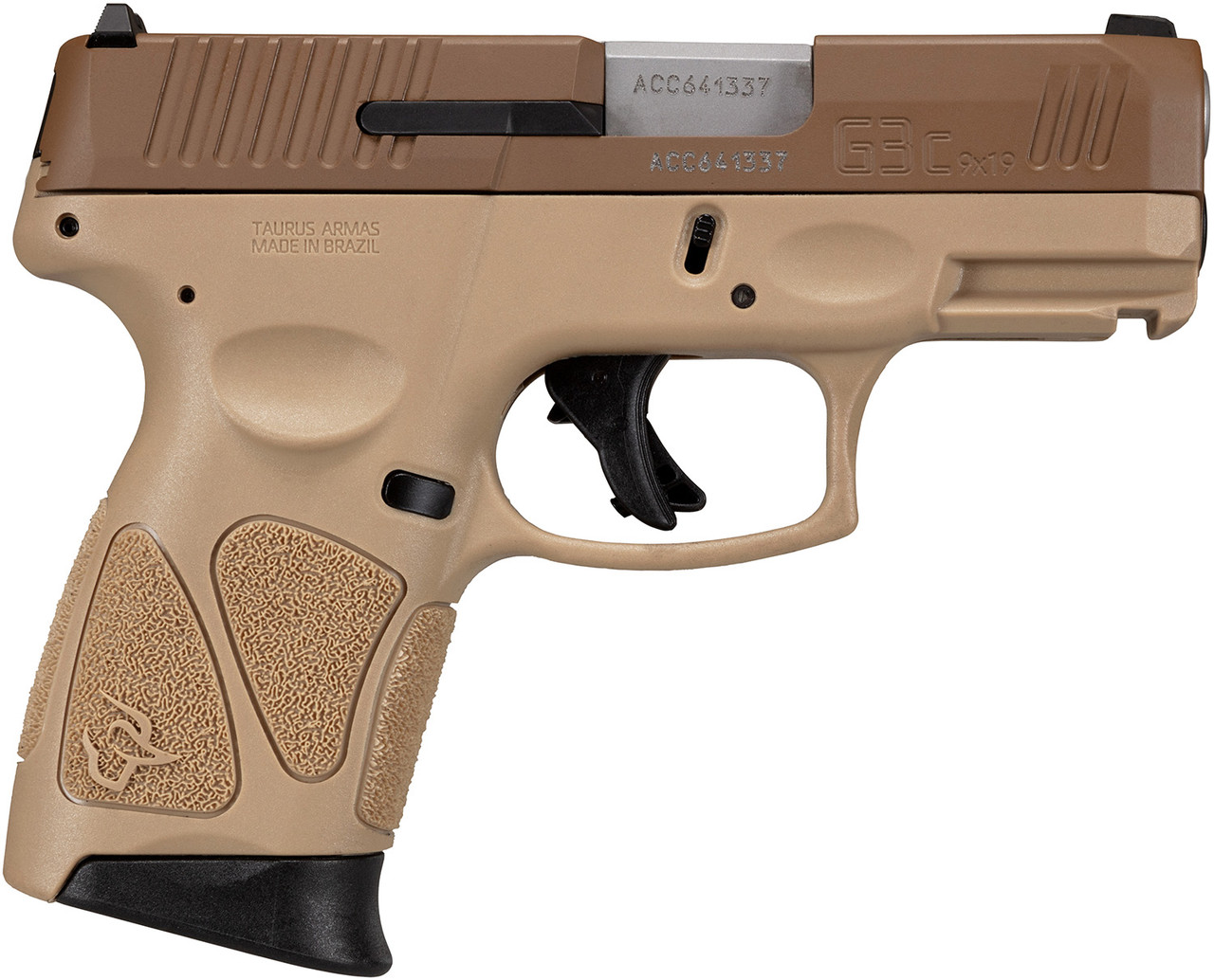 Taurus G3c *MA Compliant* 9mm, 3.2" Barrel, Manual Thumb Safety, Tan, 10rd - Concealed Carry Guns | The Gun Shop