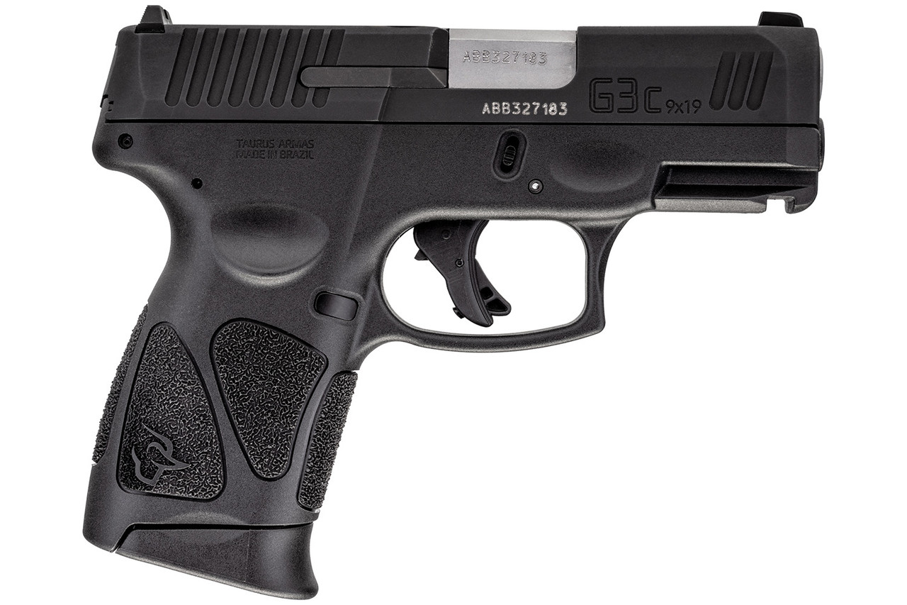 Taurus G3C 9mm, 3.26" Barrel, Black, Fixed Front Sight, Manual Thumb Safety, 12rd - Concealed Carry Guns | The Gun Shop