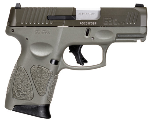 Taurus G3C Lipsey's Edition 9mm, 3.2" Barrel, Olive Drab Green, Polymer Frame, 12rd - Exclusive Guns | The Gun Shop