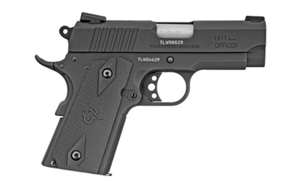 Taurus, PT1911, Officer, 3.5" Barrel, Steel Frame, Blue Finish, Rubber Grips, Heinie Sights, with Rail, 8Rd, 2 Magazines