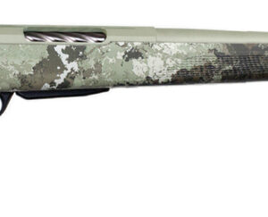Tikka T3x Lite, Bolt Action Rifle, 300 Win Mag, 24.38" Fluted Barrel, 1:11 Twist, Threaded 5/8x24, Veil Alpine Camo, Synthetic Stock, Cerakote Barrel and Action, Green Color, Right Hand, 3Rd, 1 Mag, Includes Matching Muzzle Brake