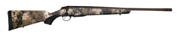 Tikka T3x Lite 6.5 Creedmoor, 24" Fluted Barrel, Veil Wideland Camo, Synthetic Stock, Cerakote Burnt Bronze Color, 3Rd, 1 Mag, Includes Matching Muzzle Brake