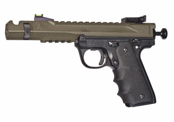Volquartsen Black Mamba, 4.5" Barrel, Hi-Viz Front Sight, Single Port Comp, Cerakote OD Green