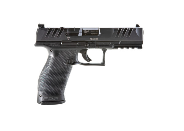 Walther, PDP, Optics Ready, Semi-automatic, Polymer Frame, Striker Fired, Full Size Frame, 9mm, 4.5" Barrel, Adjustable Rear Sight, Black, 18Rd