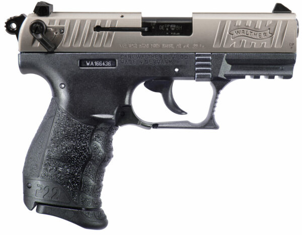 Walther P22 Q .22 LR, 3.42" Barrel, Black/Nickel, 10rd
