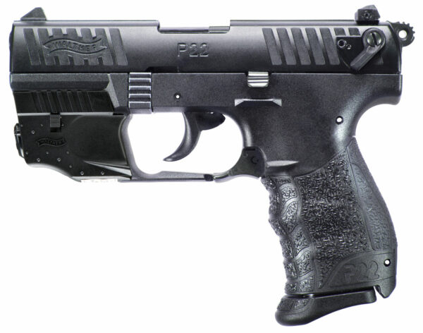 Walther P22 QD, .22 LR, 3.42" Barrel, Red Laser, Black, 10rd