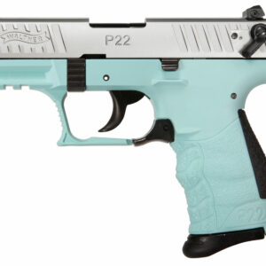 Walther P22 QD .22 LR, 3.42" Barrel, Adj. Sights, Angel Blue, 10rd