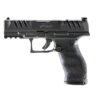 Walther, PDP, Optics Ready, Semi-automatic, Polymer Frame, Striker Fired, Full Size Frame, 9mm, 4" Barrel, Black, Adjustable Rear Sight, 18Rd