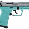 Walther PK380 .380 ACP 3.6" Barrel, 3-Dot, Stainless, Angel Blue, 8rd