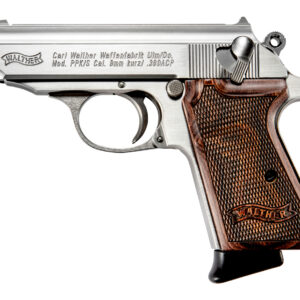 Walther PPK/S .380 ACP, 3.3" Barrel, Stainless, Walnut, 7rd