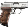 Walther PPK/S .380 ACP, 3.3" Barrel, Stainless, Walnut, 7rd