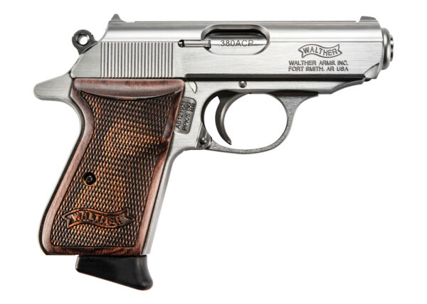 Walther PPK/S .380 ACP, 3.3" Barrel, Stainless, Walnut, 7rd