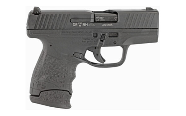 Walther PPS M2 9mm, 3.2" Barrel, 3-Dot Adj. Rear, Black Tenifer, 7rd Mag