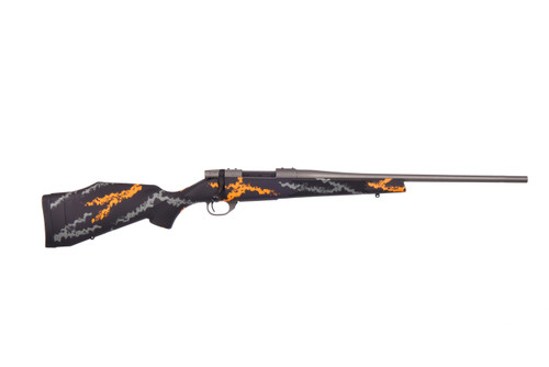 Weatherby Vanguard 243 Winchester, 20" Threaded Barrel, Orange/Gray Sponge Pattern, 5rd - Firearm | The Gun Shop