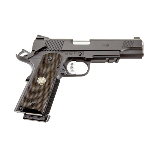 Wilson Combat CQB Lightrail 45 ACP, 5" Black, Diamondwood Grips, CA Compliant, 8rd - 1911 Guns | The Gun Shop