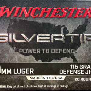 Winchester Silvertip Pistol Ammo 9mm 115 Grain 20 Rounds Hp
