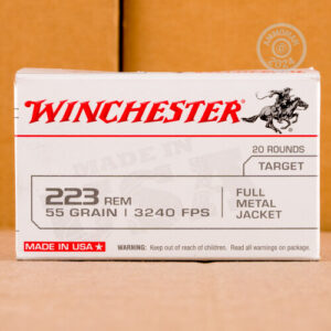 Winchester Usa White Box Brass 223 Rem 55 Grain 200 Rounds Fmj
