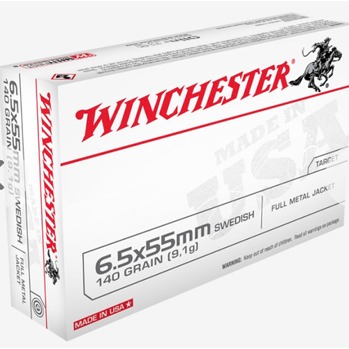 Winchester 6.5x55mm Swedish, 140gr, Full Metal Jacket, 20rd Box - Ammo | The Gun Shop