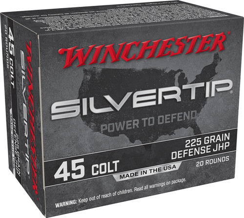 Winchester Silvertip Defense 45 Colt, 225gr, Jacketed Hollow Point, 20rd Box - Ammunition | The Gun Shop