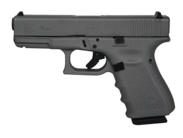 Glock 19 Gen4, 9mm, 15rd, Hot Gray Cerakote Finish, US Made 15 Rd Mag