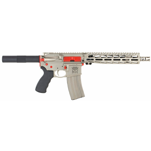 WMD NiB-X 223 Remington/5.56x45mm, 10.5" Barrel, Nickel Boron, Red Accent Kit, Aluminum M-Lok Handguard, 30rd - AR-15 Pistols | The Gun Shop