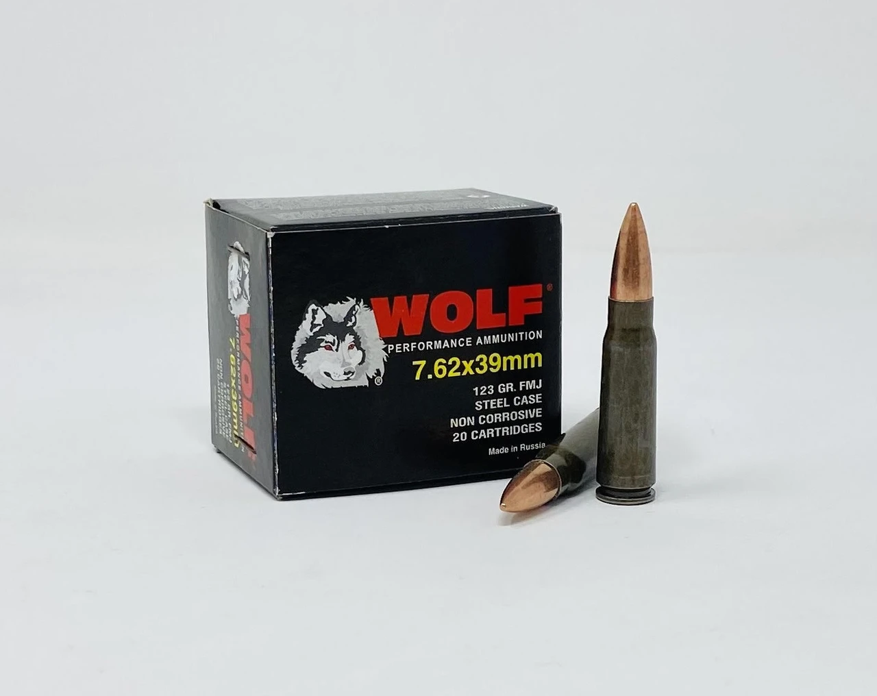 Wolf Performance 7.62x39mm Ammunition WPA76239FMJ123L 123 Grain Full