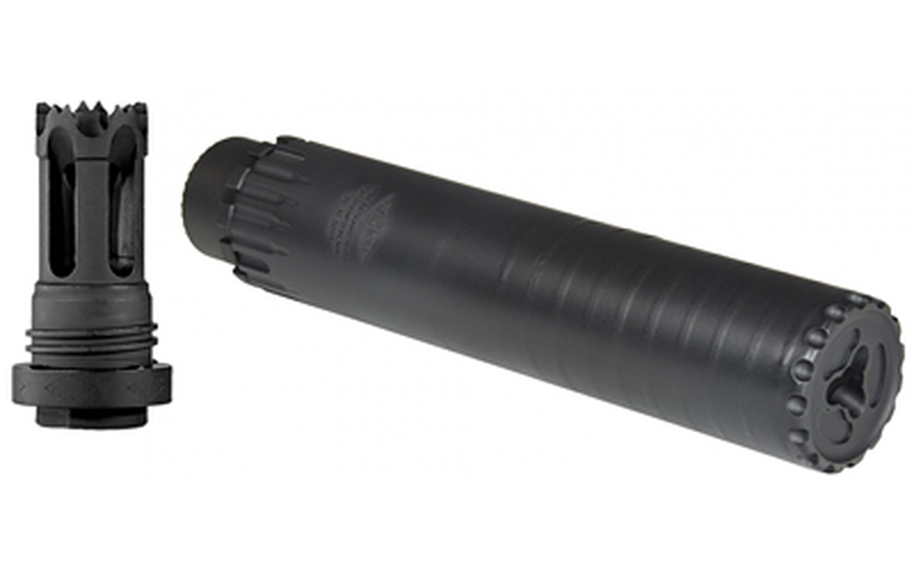 YHM Resonator R2 Suppressor, 30 Caliber, Rifle Suppressor, 16oz, 7.825" Long, 1.562" Diameter, Black Finish, Includes Flash Hider (YHM-4302-24), 5/8x24, Calibers .17 thru 300 RUM