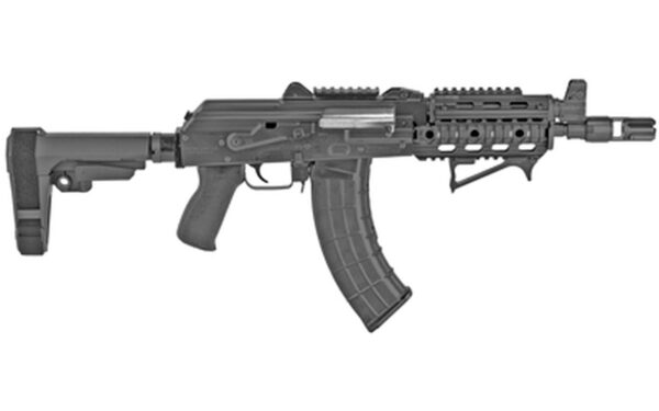 Zastava ZPAP92 7.62X39mm Pistol, 10" Barrel, SBA3, Quad Rail, Black, 30rd