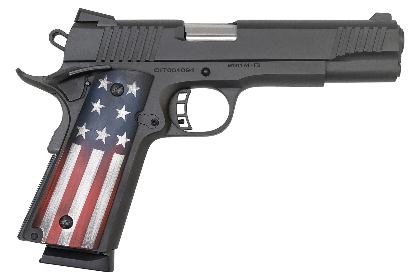 cit-citc9mmfspusg-1911-a1-9mm-5in-gray-usa-flag-CIT9MMFMRCA-2 Citadel 1911-A1 Government 9mm Full-Size Pistol with USA Flag Grips ...