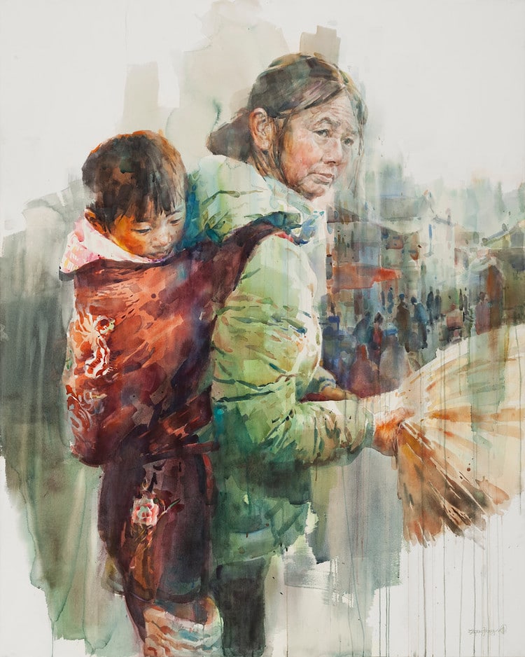 Expressive Watercolor Paintings Are Candid Snapshots of People Living