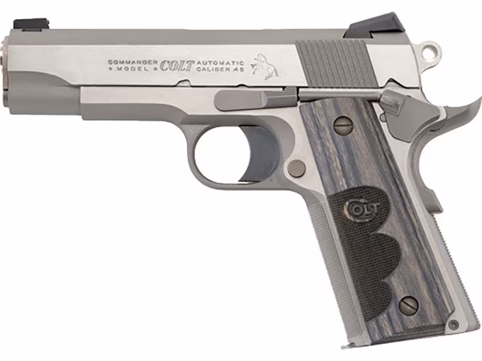 colt-wiley-clapp-commander-45acp-4-25-barrel-w-novak-sights-81-wood-132988-1 Colt Wiley Clapp Commander Semi-Automatic Pistol 45 ACP 4.25 Barrel