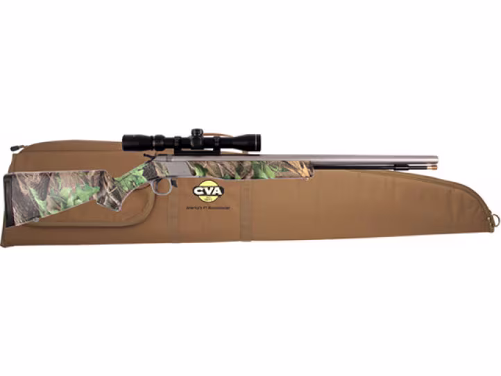 CVA Wolf 209 Muzzleloader .50 Cal SS Camo w/ Scope & Case