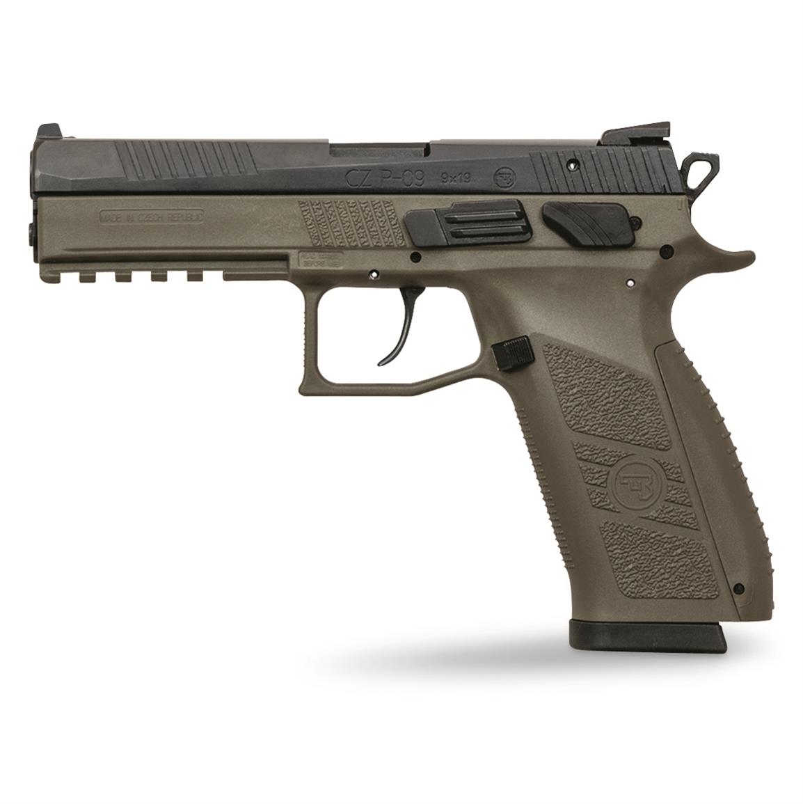CZ-USA P-09, Semi-Automatic, 9mm, 4.54" Barrel, Olive Drab Frame ...