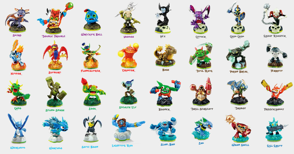 Skylanders Figures by Xelku9 on DeviantArt