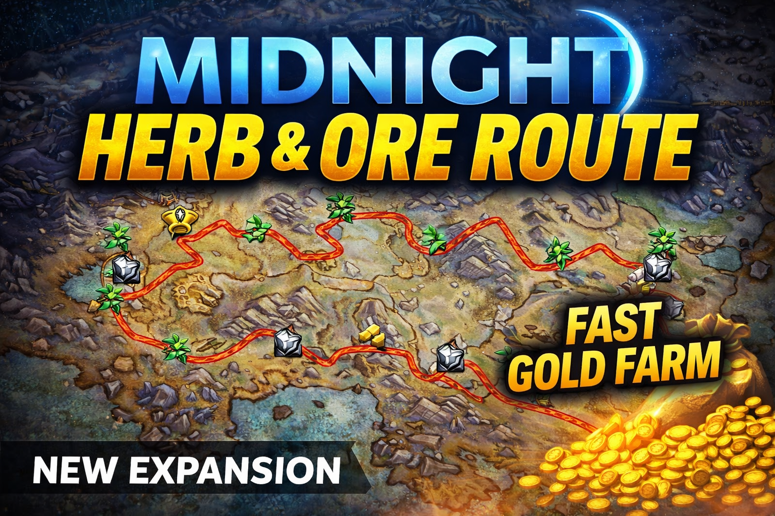 Midnight Gathering Route – Fast Herb & Ore Farm for New Expansion