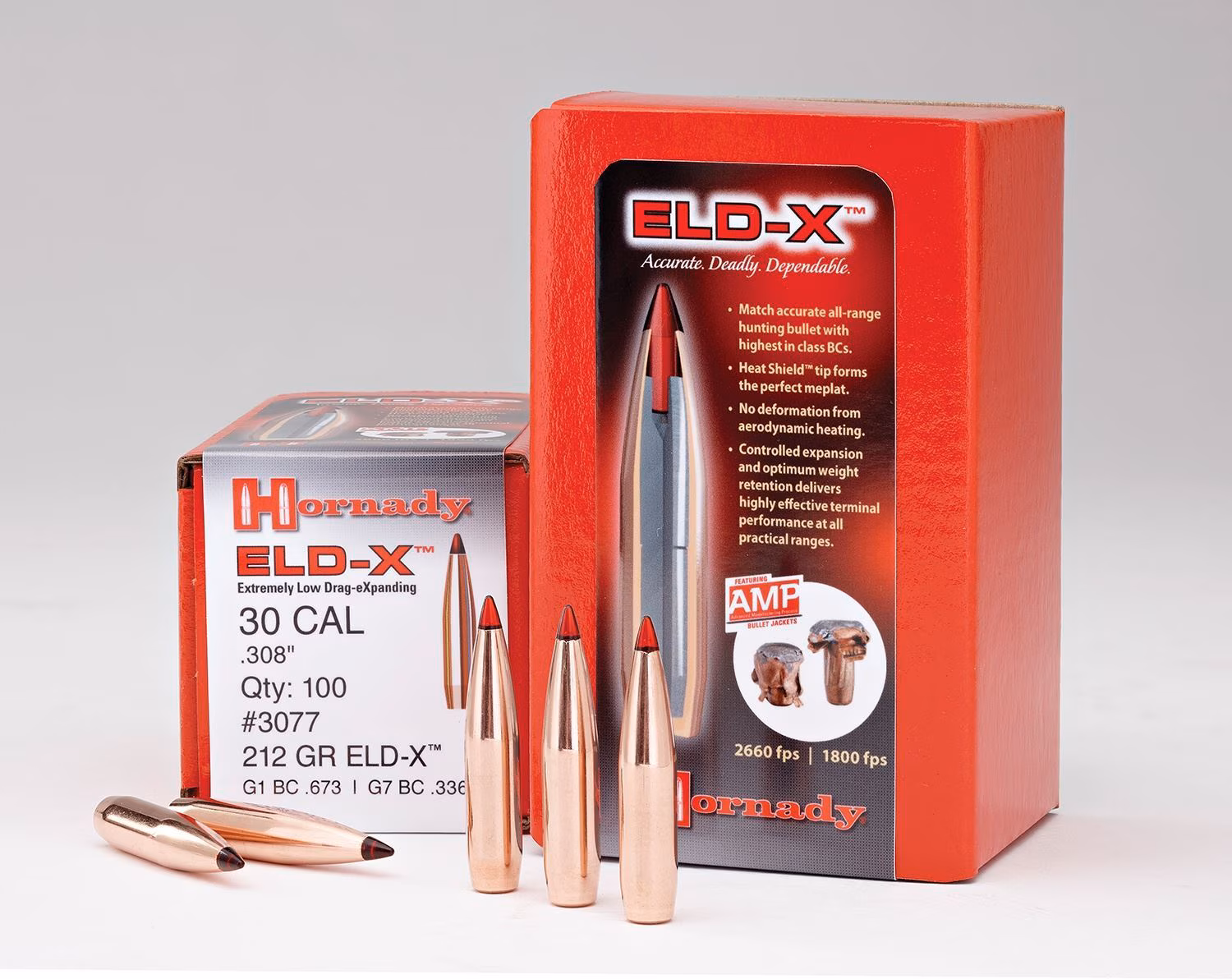 Hornady 30 Caliber 200 Grain ELD-X Boat Tail Bullets