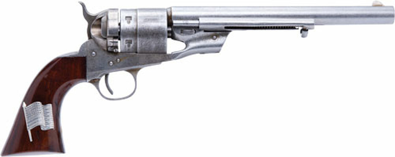 Cimarron Richards Transition Model 8" .45 LC OF OLD Glory Flag Inlay 45 Colt Cimarron Richards Transition Model 8" .45 LC OF OLD Glory Flag Inlay 45 Colt