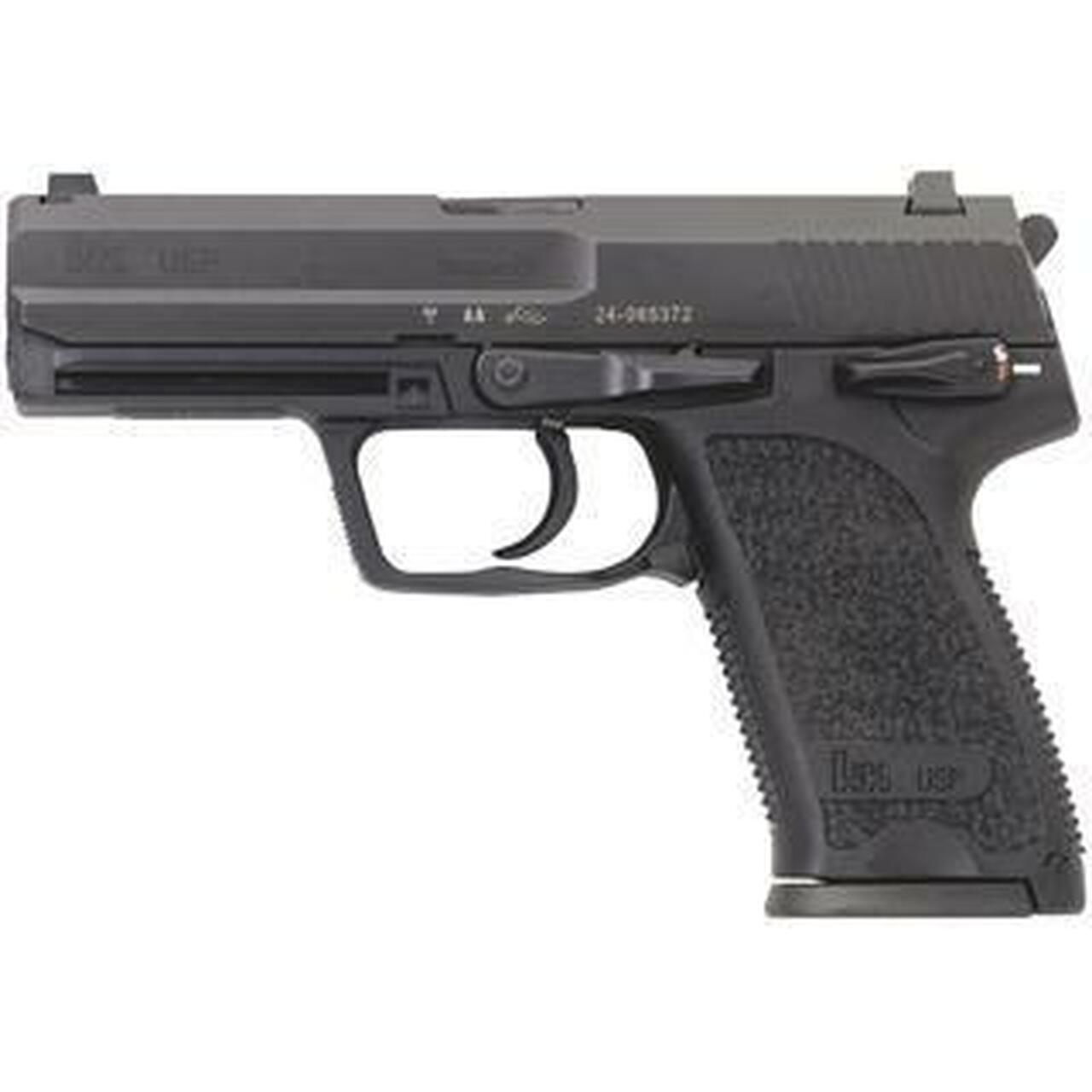 HK USP9 9mm, 4.25" Barrel, 15rd Mag, DA/SA, Fixed Sights, Black HK USP9 9mm, 4.25" Barrel, 15rd Mag, DA/SA, Fixed Sights, Black