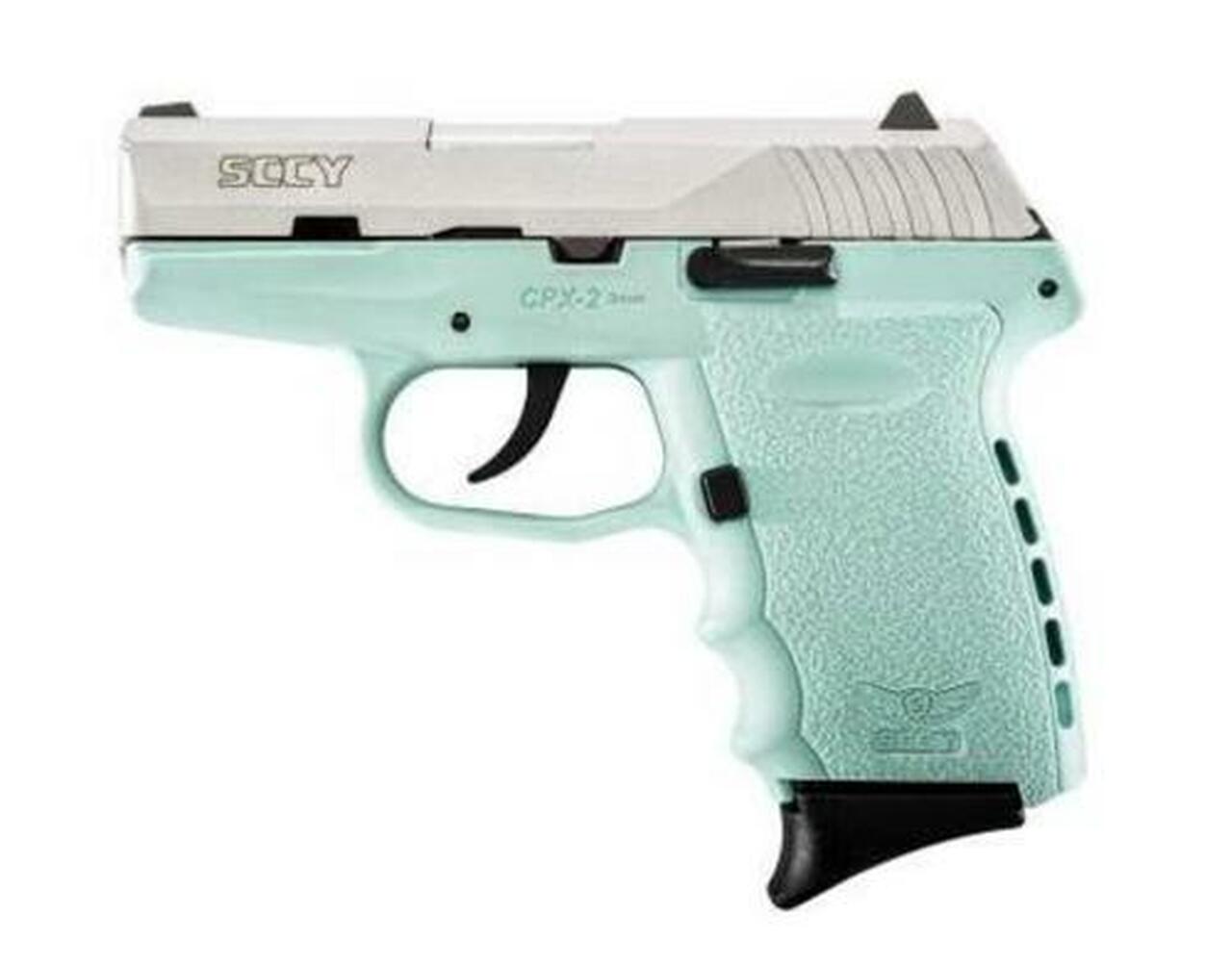 SCCY CPX-2 9mm, 3.1" Barrel, Robin Egg Blue Frame, SS Slide 10rd Mag SCCY CPX-2 9mm, 3.1" Barrel, Robin Egg Blue Frame, SS Slide 10rd Mag